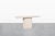 Metal Vintage Italian Postmodern Bullnose Edge Travertine Console Table For Sale - Image 7 of 12