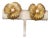 Vintage 1980s Signed Les Bernard Goldtone Faux-Pearl Flower Clip Earrings-2 Pieces For Sale