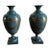 Pair of Interior Concepts Hand-Painted Metal Vases For Sale