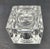Vintage Optic Glass Cube Paperweight and Candle Holder For Sale - Image 9 of 10