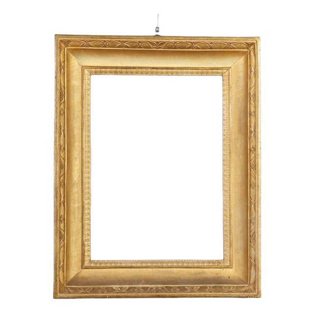 19th Century Empire Frame in Carved and Gilded Wood For Sale
