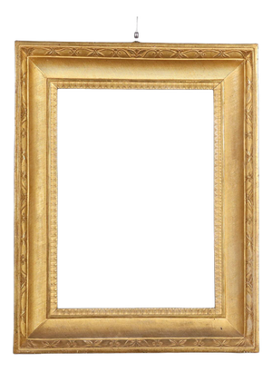 19th Century Empire Frame in Carved and Gilded Wood