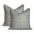A Pair of Lauren Servati Textiles, Astrid // Basil Pillows With Self Welt Cording, 22"x22" For Sale