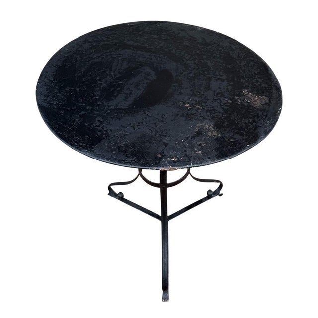 Wrought Iron Pedestal Table, France For Sale - Image 5 of 15