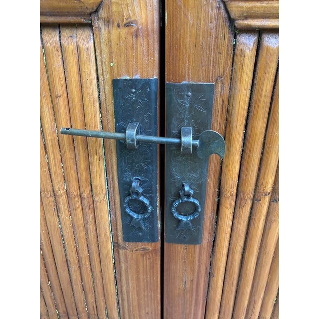 Early 18th Century Early 18th Century Chinese Bamboo Kitchen Cabinet Qing Dynasty For Sale - Image 5 of 12