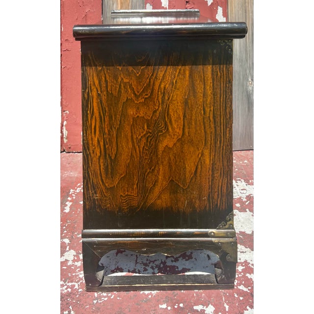 19th Century Small Elm Korean Tansu Chest For Sale - Image 11 of 12