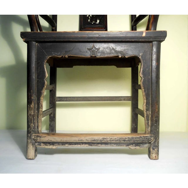 1800s Antique Chinese High Back Armchairs- a Pair For Sale - Image 12 of 12