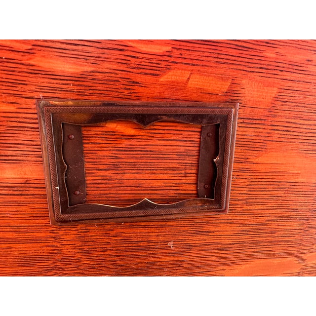 Antique Tiger Oak 4 Drawer Filing Cabinet by Yawman & Frbe MFG Co. For Sale - Image 17 of 17