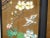 Vintage 1940s Oriental Asian Coromandel Chinoiserie Gold Four Panel Screen with Floral Bird For Sale - Image 9 of 13