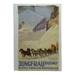 Vintage Switzerland Jungfrau Railway Poster For Sale