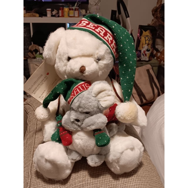 Contemporary 1987 Pristine (Stored) A&s Abearham Christmas Bear and Mouse For Sale - Image 3 of 7