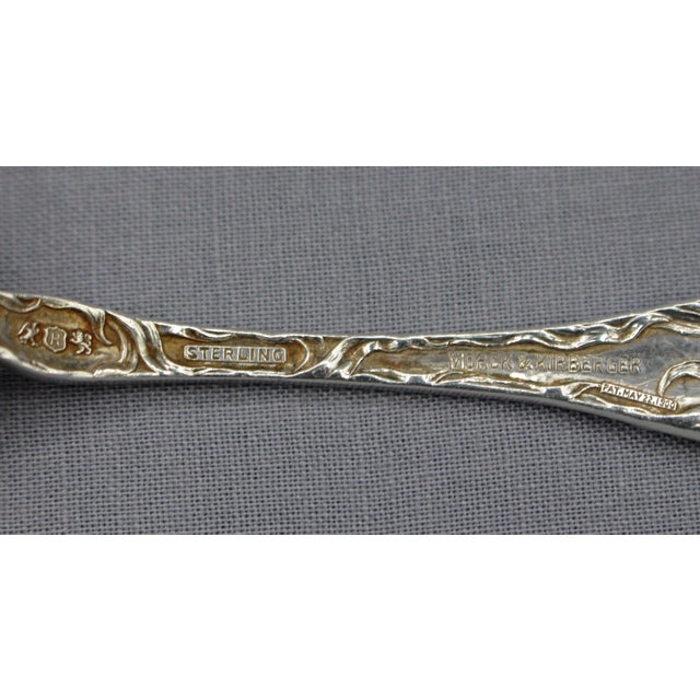 Metal Pair of Reed & Barton Sterling Silver Cream Soup Spoons For Sale - Image 7 of 7