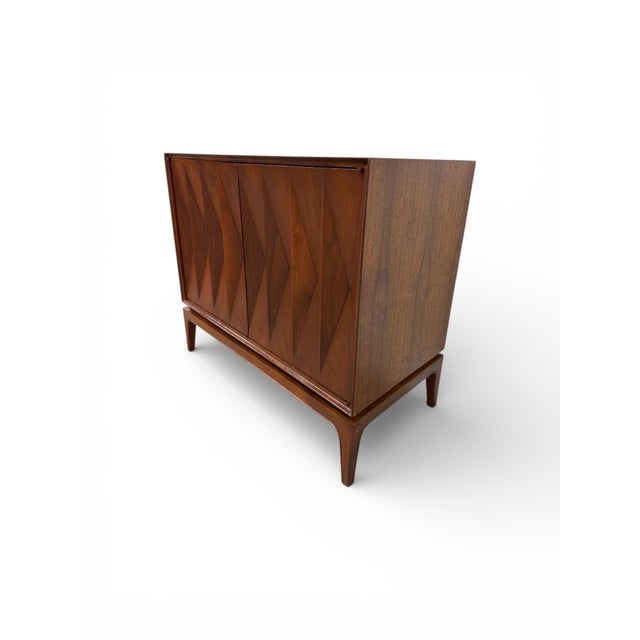 Mid-Century Modern Mid-Century Modern Albert Parvin Style Walnut Bachelor Chest For Sale - Image 3 of 8