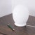 Small White Satin Murano Glass Table Lamp, Italy, in Flawless conditions. Designed 1980 to 1989 This piece is attributed...