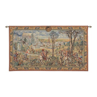 Medieval Brussels Tapestry - 117 X 207 Cm (3'10" X 6'10") - Requires Rod Size 5 For Sale