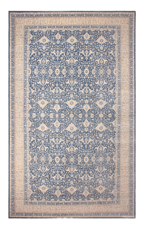 Nazmiyal Collection Blue Oversized Modern Oriental Traditional Indian Agra Rug