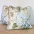 Lee Jofa Hollyhock Cotton Chintz Pillows in Blue/Leaf - Pair For Sale In Greensboro - Image 6 of 7