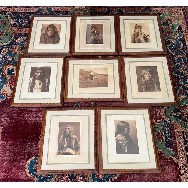 Framed Edward Curtis Arikara Girl C 1908 Christopher Cordozo For Sale - Image 12 of 13