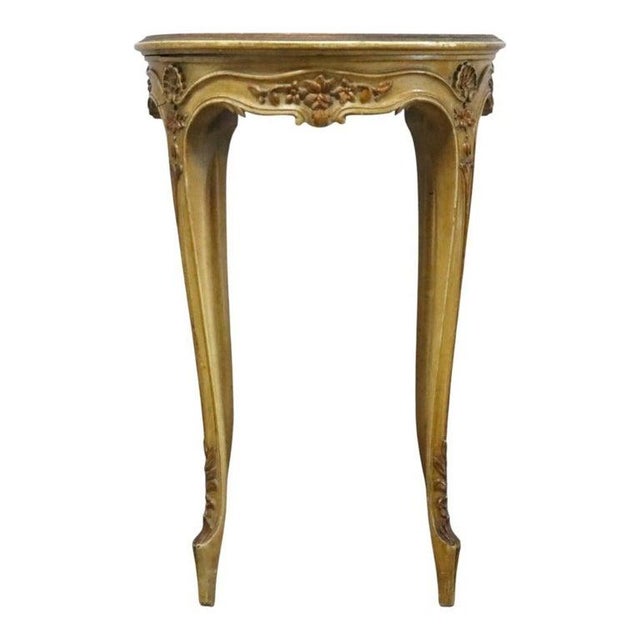 Pair of Antique Grand Rapids French Hand Painted Oval Side Tables For Sale - Image 15 of 18