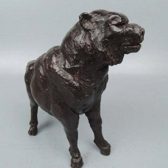 1970s "Prince" a Modernist Fantasy Dog Bronze Sculpture with Sketch by J. J. Kearns - A Pair For Sale - Image 5 of 10