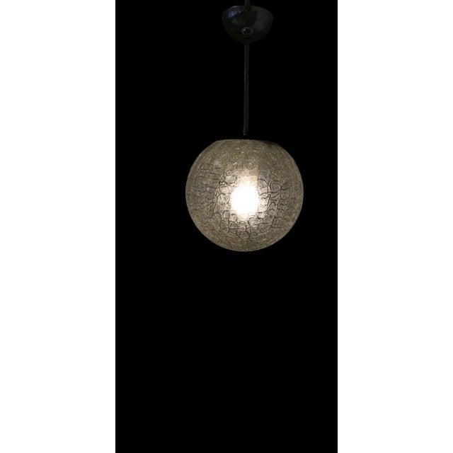 Ceiling Pendant with Cracked Glass Dome, 1930s For Sale - Image 6 of 13