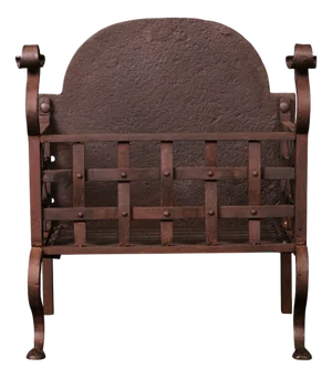 Scottish Wrought-Iron Fireplace Grate Basket, 1900