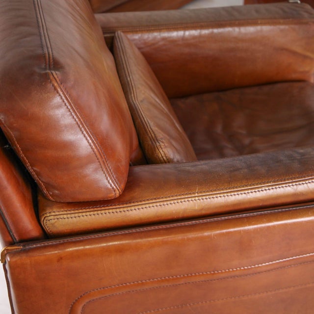 Leather Living Room Set from Roche Bobois, 1980s, Set of 3 For Sale - Image 10 of 18