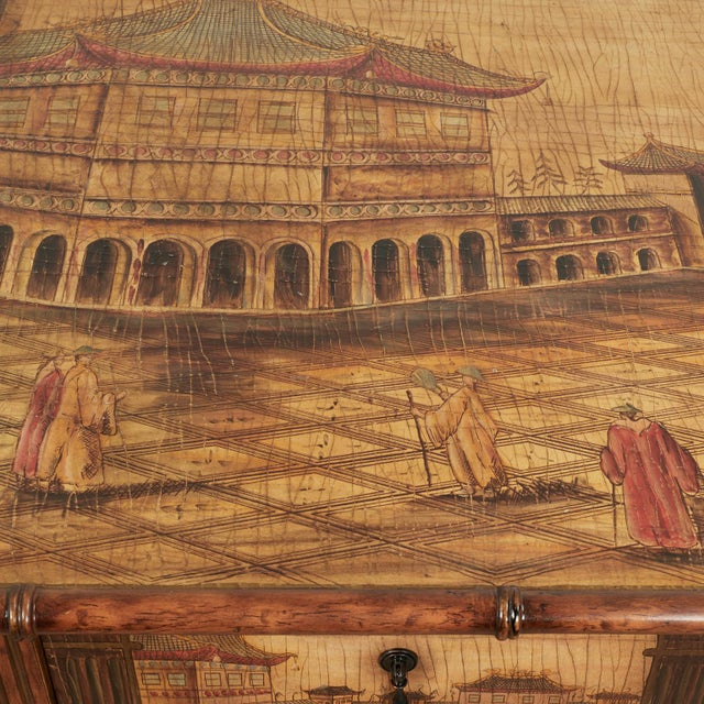 Vintage Faux Bamboo Chinoiserie Server or Console For Sale - Image 9 of 18
