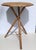 Vintage Bamboo Side Table with woven rattan top.