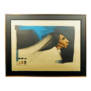 1980s Frank Howell "Dark Night" Custom Framed Hand Signed Artwork