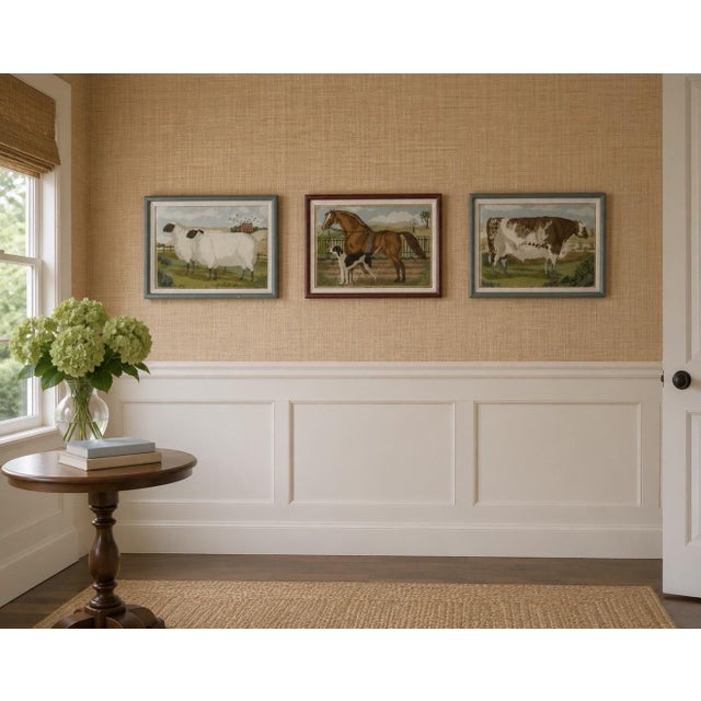 Custom Framed Hand-Embroidered English Country Needlepoints – Set of Four For Sale - Image 18 of 18
