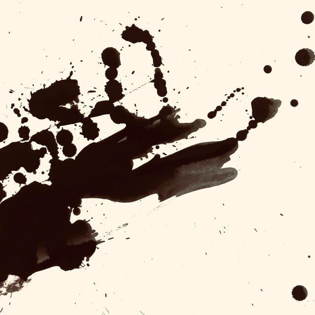 Abstract Abstract Painting by Erik Sulander B&w on Paperboard For Sale - Image 3 of 4