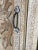 Pair Painted & Distressed Carved Cabinets with Shelf For Sale - Image 9 of 13