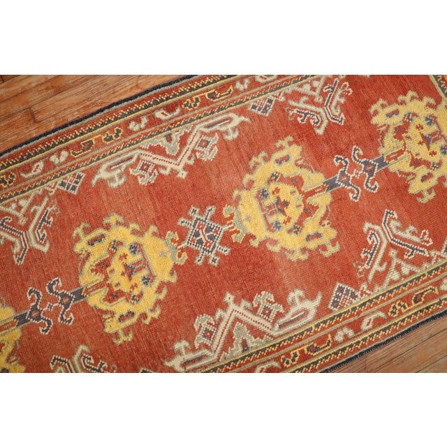 A scatter size small antique oushak runner from the 1st quarter of the 20th century rug no. j3362 size 3'1" x 6'4''