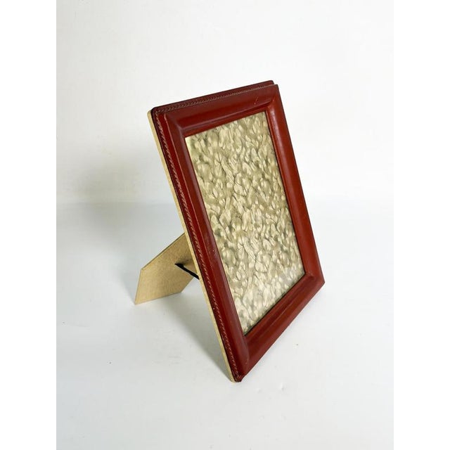 1950s Brown Leather Photo Frame, France, 1950s For Sale - Image 5 of 11