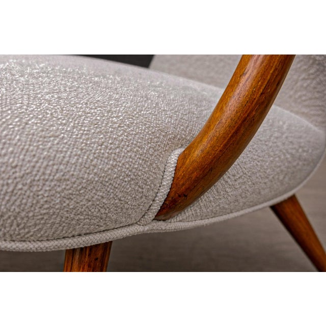 1950s Armchair in Caviuna Wood & Boucle, Giuseppe Scapinelli, 1950s - Lot 811 For Sale - Image 5 of 16