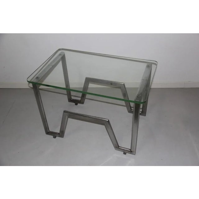 1920s French Rationalist Chromed Metal Table, 1930s For Sale - Image 5 of 12