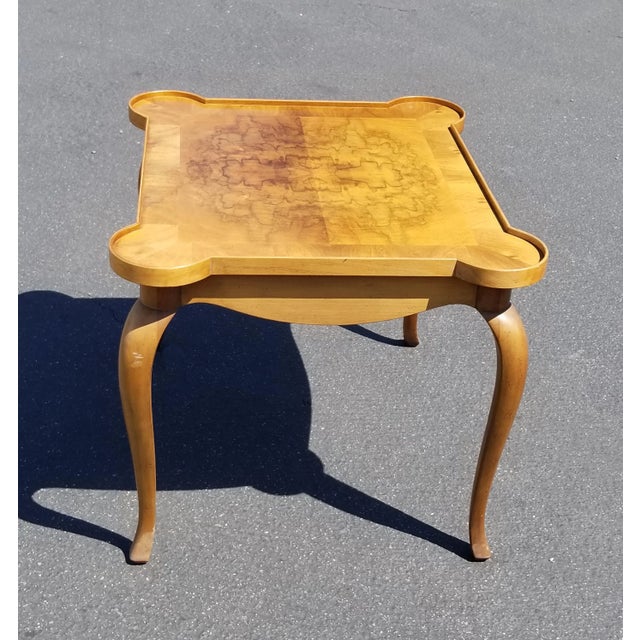 Vintage Baker Furniture French Style Side Table End Table W Burl Wood