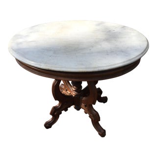 Rococo Style Marble Side Table For Sale