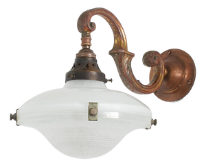 Vintage Holophane Ripple-Lite Church Wall Light, 1920s