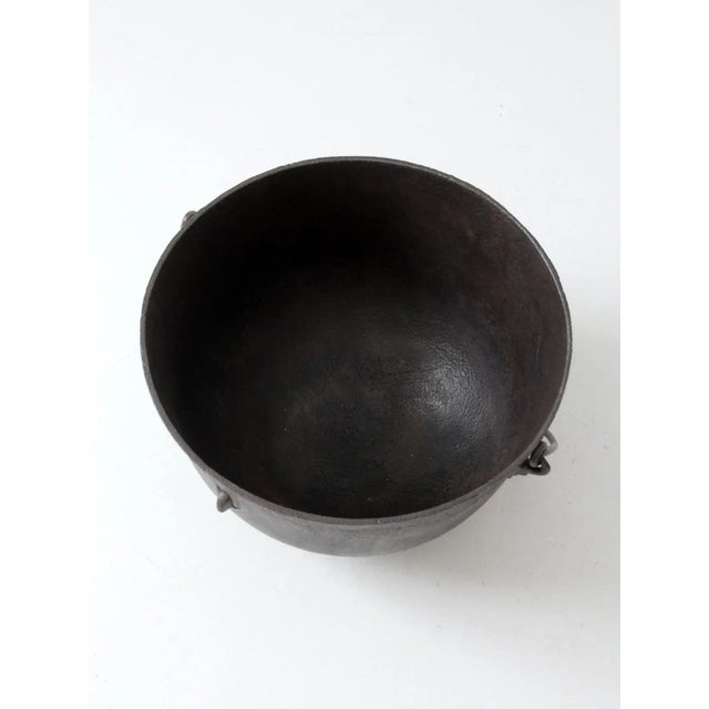 Antique 15 Gallon Cast Iron Cauldron For Sale - Image 4 of 12