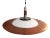 Mid-Century Modern Mid-Century Round Wood, Opaline Glass, and Polished Steel Pendant Lamp, 1950s For Sale - Image 3 of 6