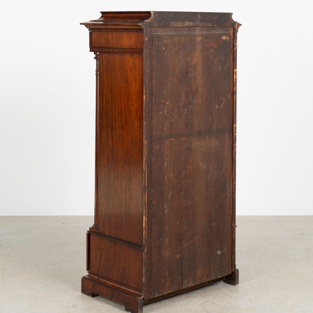 19th Century Danish Mahogany Column Cabinet With Bow Front Door For Sale - Image 17 of 17