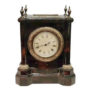 Late 20th Century Maitland-Smith Ornate Tessellated Clock