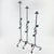 2020s Hand Forged Iron Candelabra Set of 3 (91-111cm) Antique Copper Finish Floor Standing Sculpted Twist & Leaf Node Estate Set For Sale - Image 5 of 6