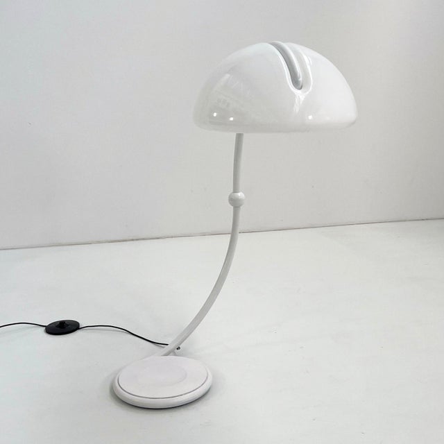 White White Serpente Floor Lamp by Elio Martinelli for Martinelli Luce, 1970s For Sale - Image 8 of 11