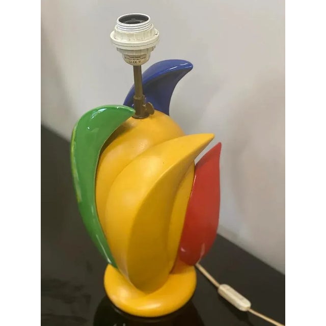 Vintage Table Lamp by Francois Chatain, 1980s For Sale - Image 4 of 4