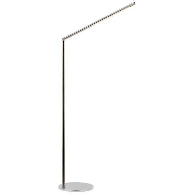 Modern Kelly Wearstler for Visual Comfort Signature Cona Large Articulating Floor Lamp in Polished Nickel For Sale - Image 3 of 4