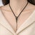 Tahitian Pearl Pendant Cord Necklace With Gem-Set Textured Flutes in Black Rhodium 18ct Gold For Sale - Image 6 of 6