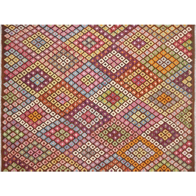 1990s Contemporary Afghan Maimana Kilim Rug For Sale - Image 5 of 5